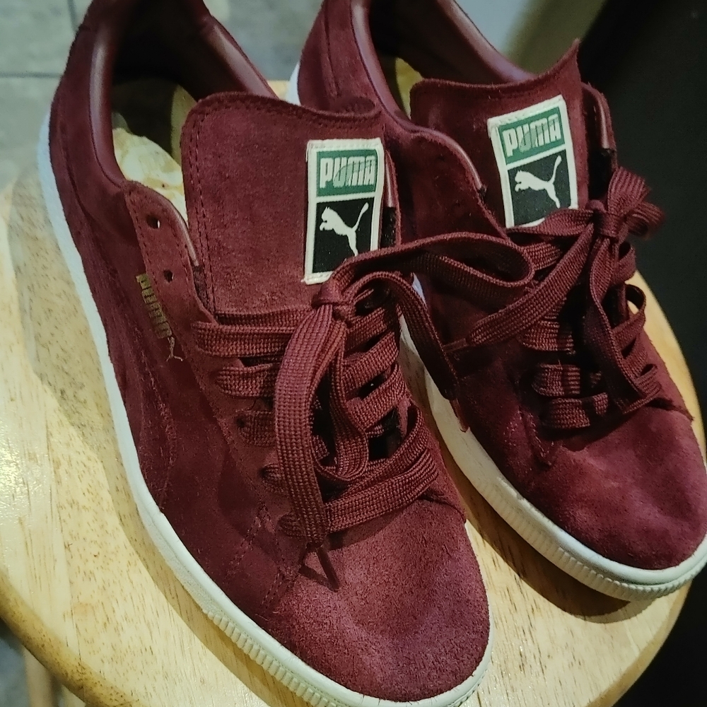 Puma Burgundy Suede Sneakers - Picture 16 of 16